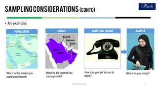 Samplingconsiderations(contd)
•
Murli Mohan Rao 6