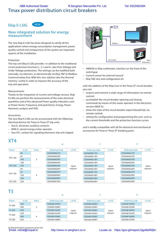 ABB Switchgear Price list002 PDF