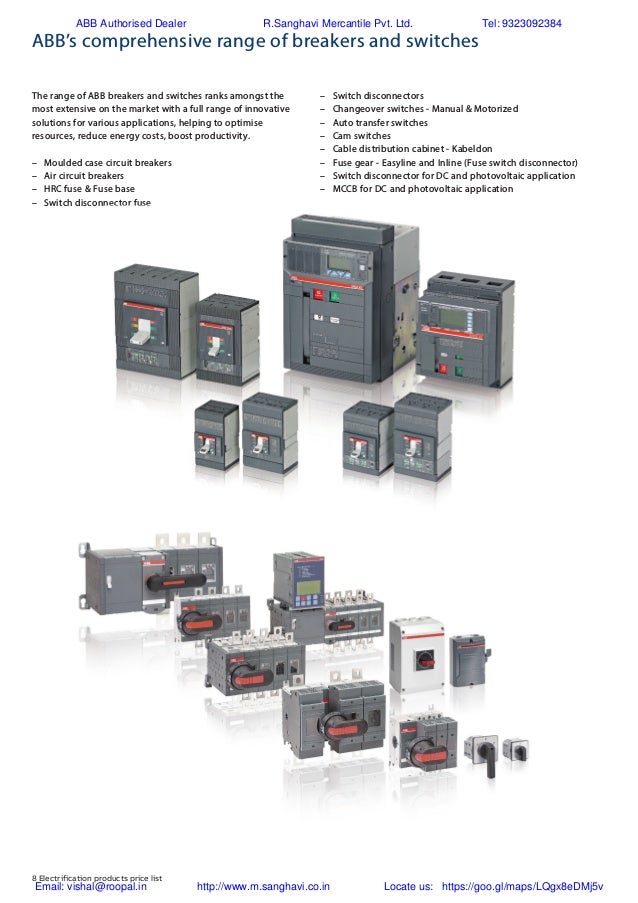 ABB Switchgear Price list002