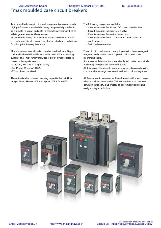 ABB Switchgear Price list002