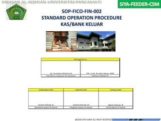STANDARD OPERATION
PROCEDURE
@2018-SIYA-SIAKA ALL RIGHT RESERVED
SOP-FICO-FIN-002
STANDARD OPERATION PROCEDURE
KAS/BANK KELUAR
 