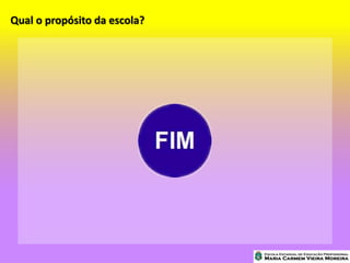 Qual o propósito da escola?
 