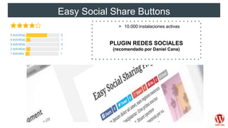 Easy Social Share Buttons
+ 10.000 instalaciones activas
PLUGIN REDES SOCIALES
(recomendado por Daniel Cana)
 