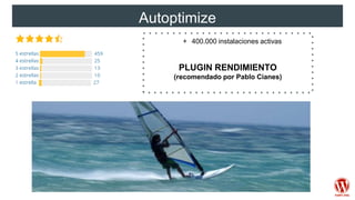 Autoptimize
+ 400.000 instalaciones activas
PLUGIN RENDIMIENTO
(recomendado por Pablo Cianes)
 