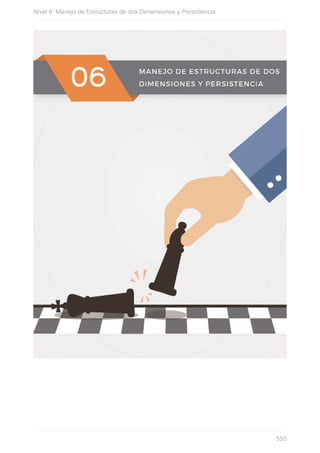 Nivel 6: Manejo de Estructuras de dos Dimensiones y Persistencia
550
 
