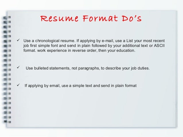 E Resume In Plain Text Ascii Format