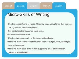 Writing Skill | PPT