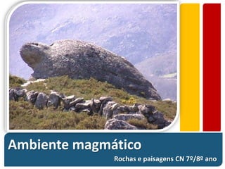 Ambiente magmático
              Rochas e paisagens CN 7º/8º ano
 