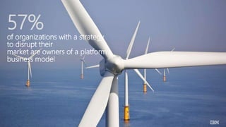 57%
of organizations with a strategy
to disrupt their
market are owners of a platform
business model
 