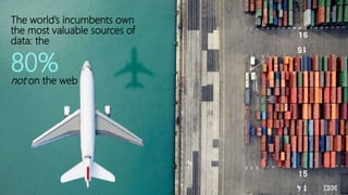 The world’s incumbents own
the most valuable sources of
data: the
80%
not on the web
 