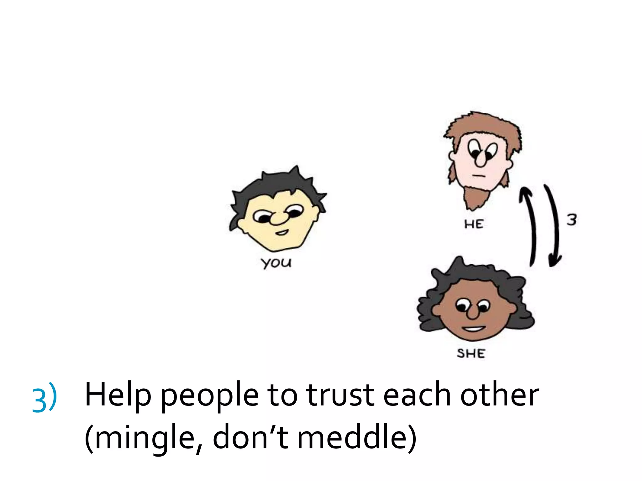 2)	Earn trust from your people(consistent behavior)