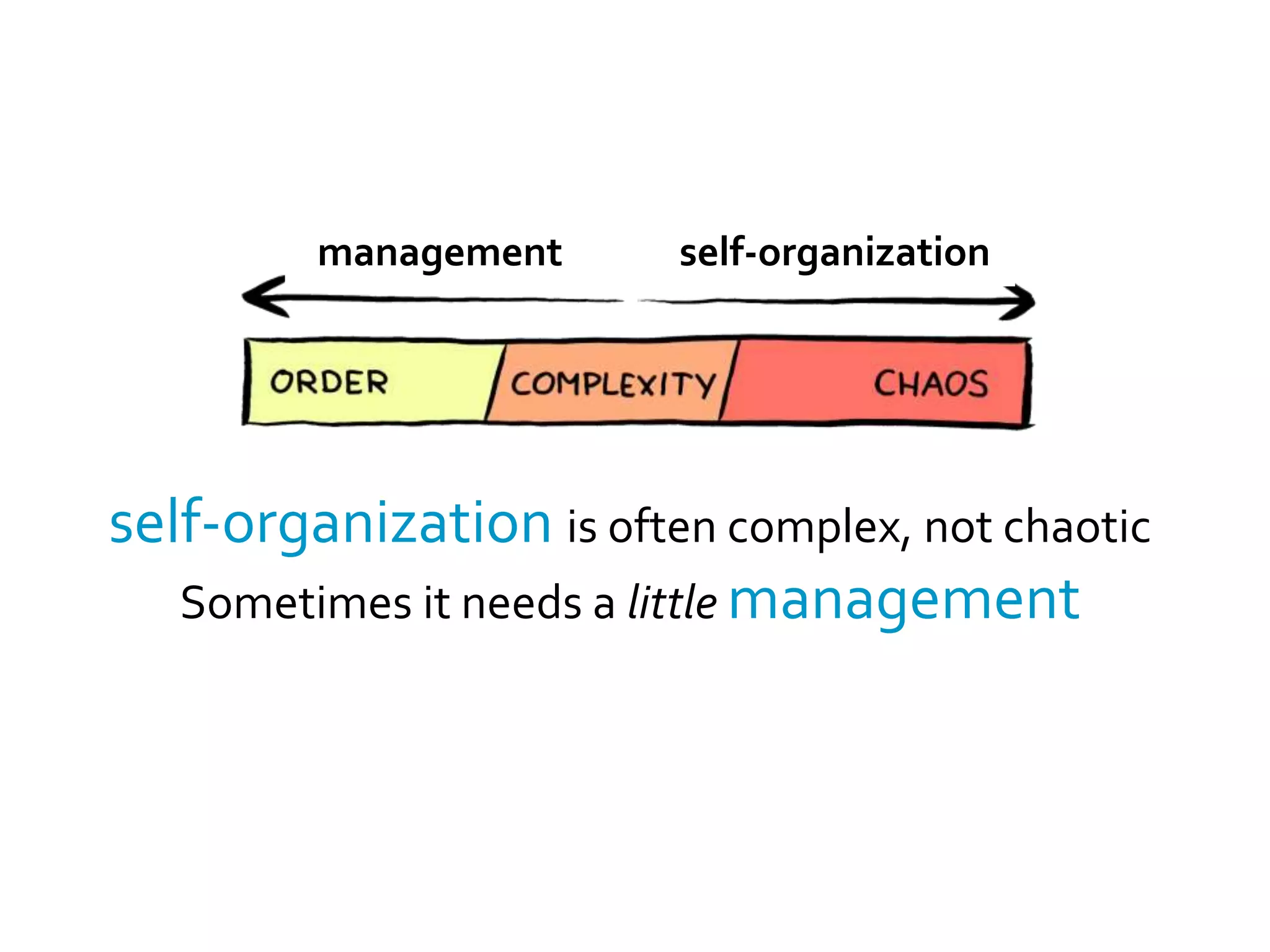 Agile software development works because ofself-organizing teams