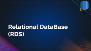 Relational DataBase
(RDS)
 