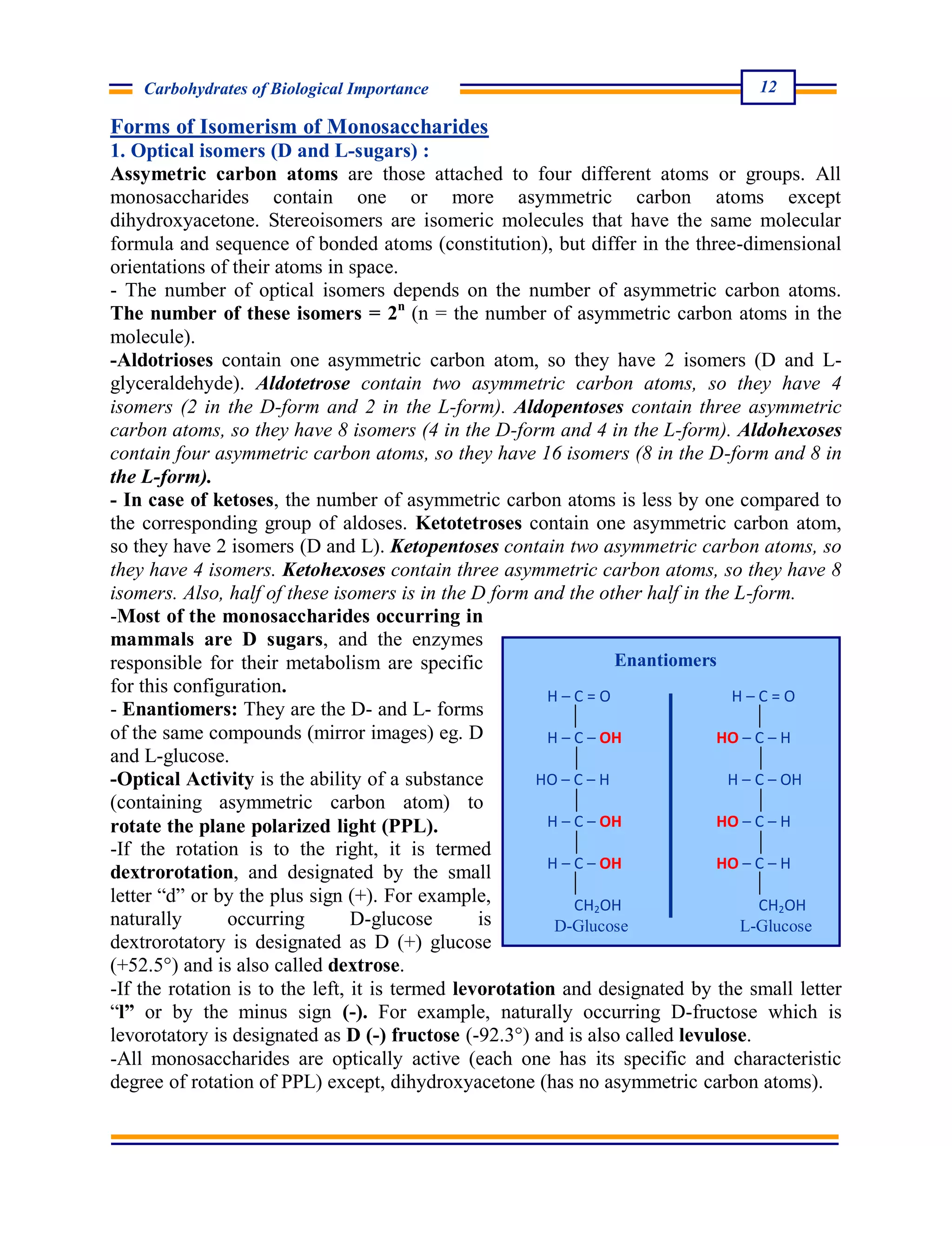 Carbohydrates notes | PDF