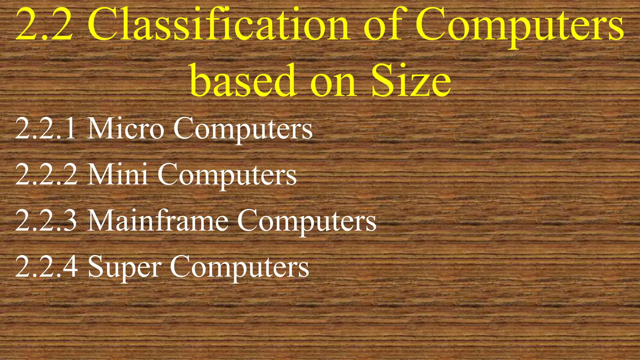 Classification of Computers | PPT