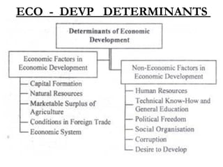 ECO - DEVP DETERMINANTS
 