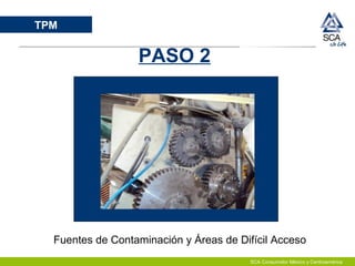 SCA Consumidor México y Centroamérica
PASO 2
TPM
Fuentes de Contaminación y Áreas de Difícil Acceso
 