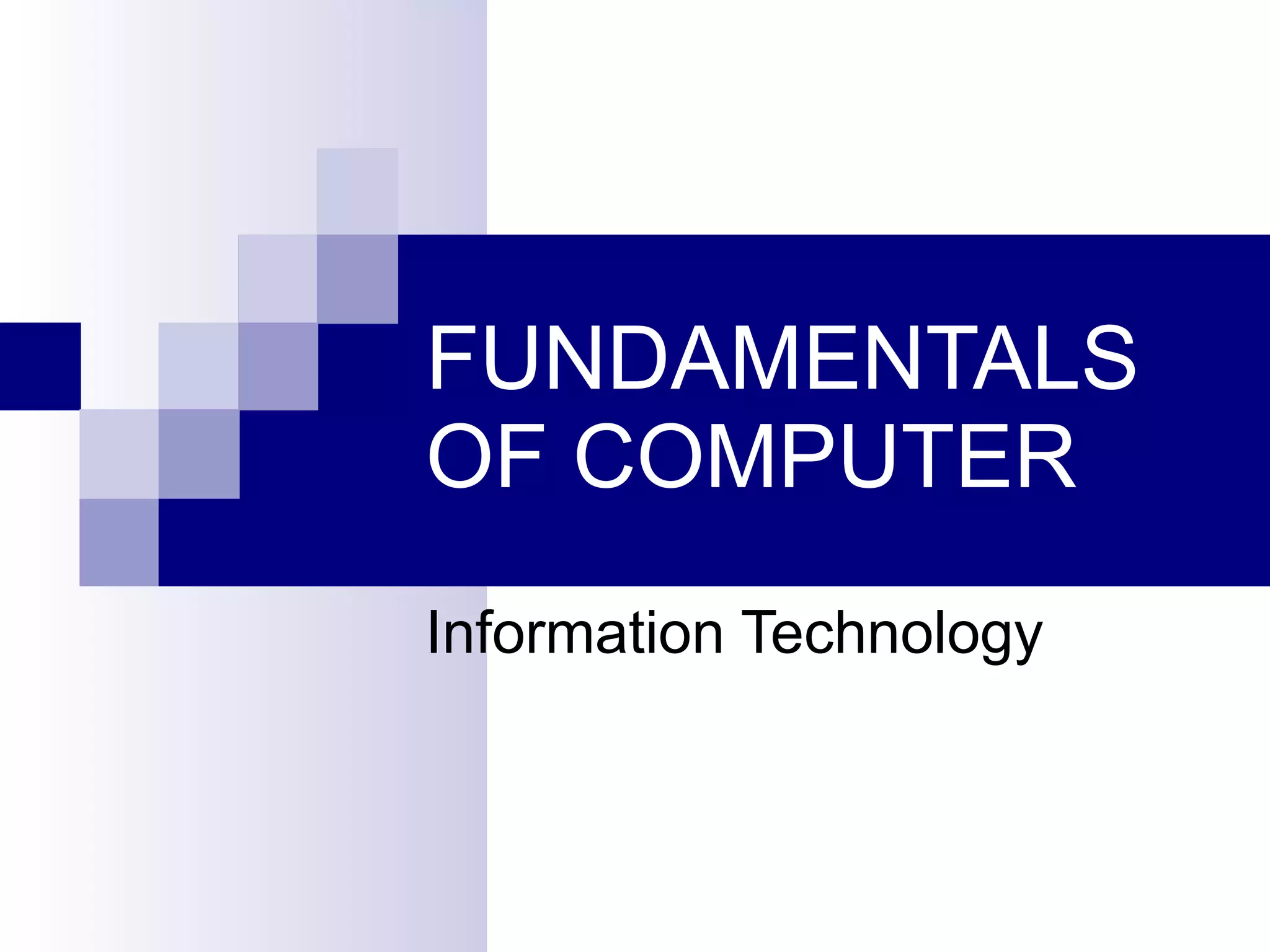 002_Fundamentals of Computer.pdf | Operating Systems | Computer ...