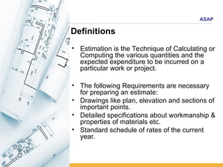002 M1 002 Need for acquiring the knowledge of estimation and valuation ...