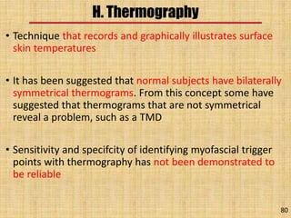 Temporomandibular Dysfunctions – Part 2 History, Clinical Examination ...