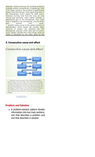 3. Consecutive cause and effect
Problem and Solution
 A problem-solution pattern divides
information into two main sections,
one that describes a problem and
one that describes a solution
Do not re-sell this reviewer:)
Original: NewEye-07_Yve Elle
 