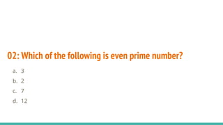 002#pedagogy math test | PPTX