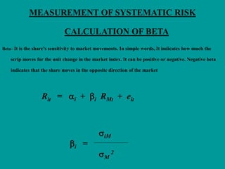 Financial analysis on Risk and Return.ppt