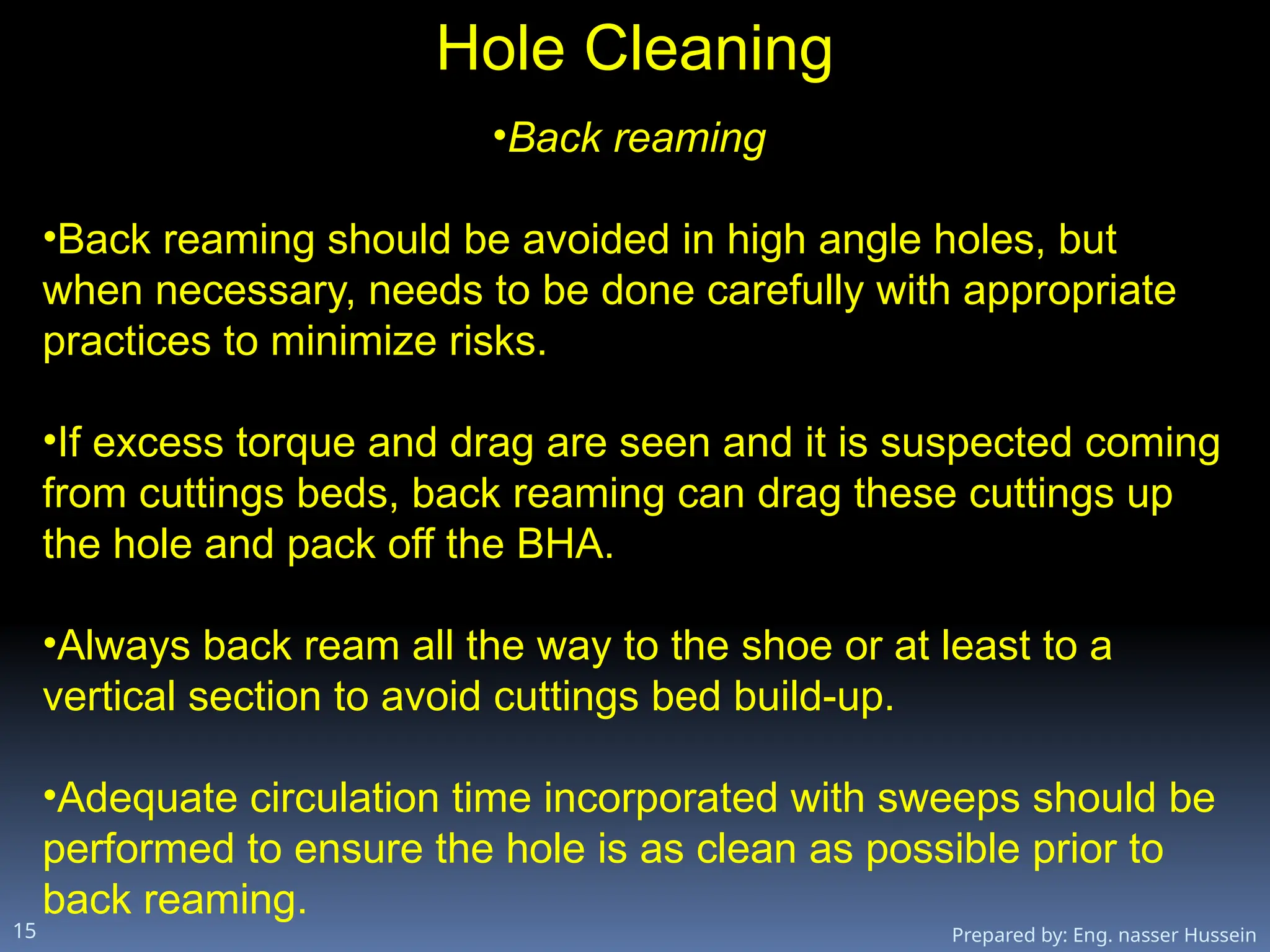 Stuck pipe prevention methods for Hole Cleaning | PPSX