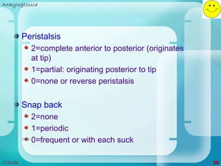 Ankyloglossia a congenital oral anomaly | PPT