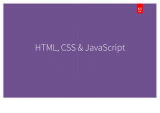 HTML, CSS & JavaScript
 