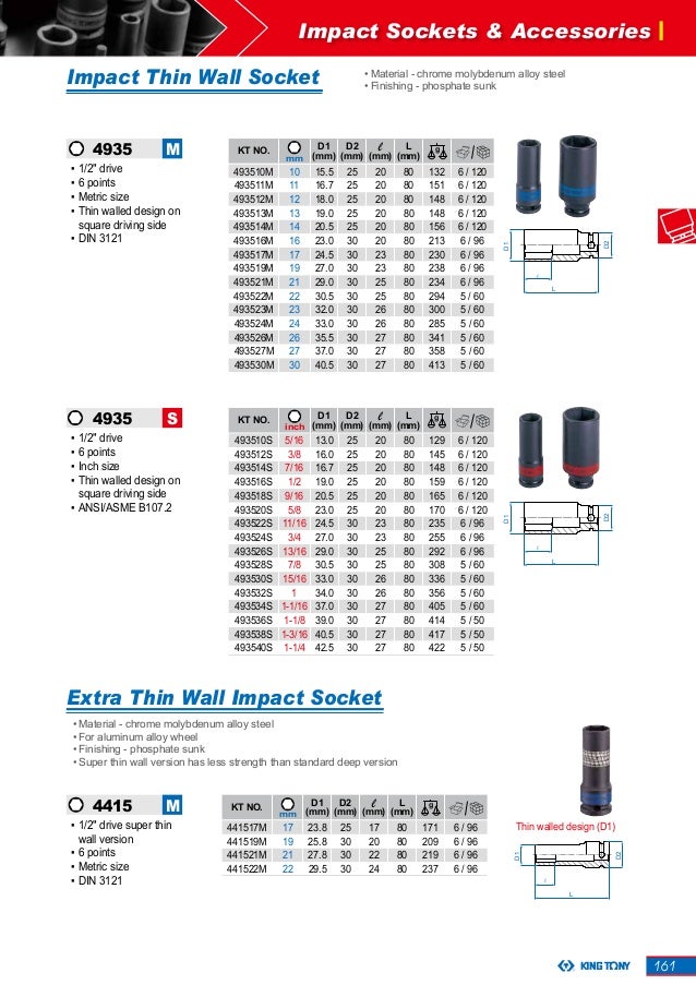 Impact Socket 6Kt 1//2 21