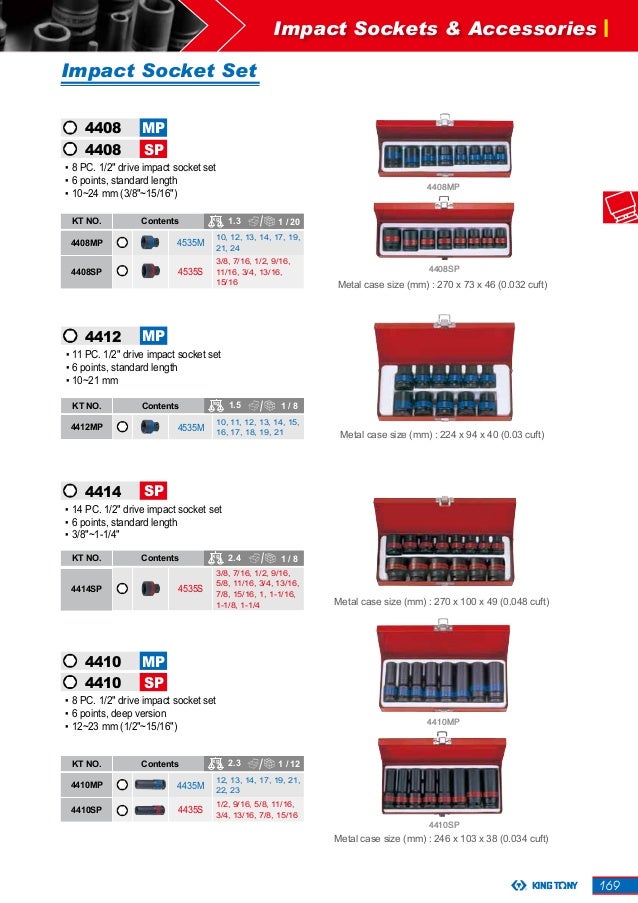 Impact Socket 6Kt 1//2 21