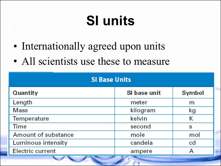 Metric System and Dimensional Analysis