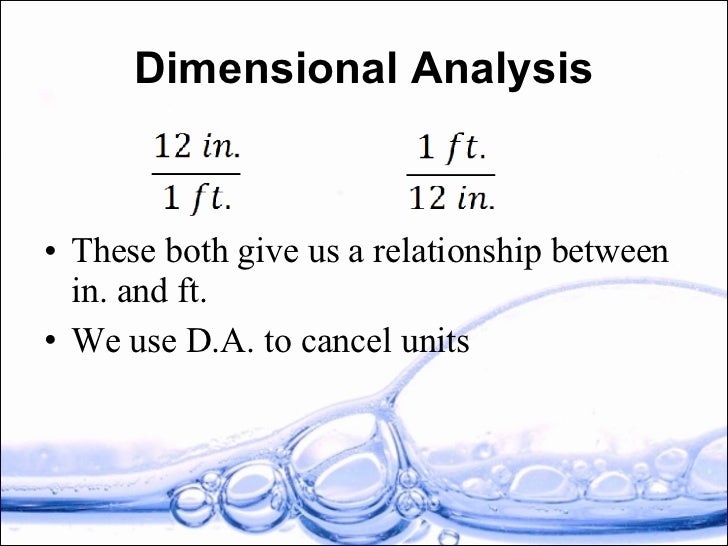 Metric System and Dimensional Analysis