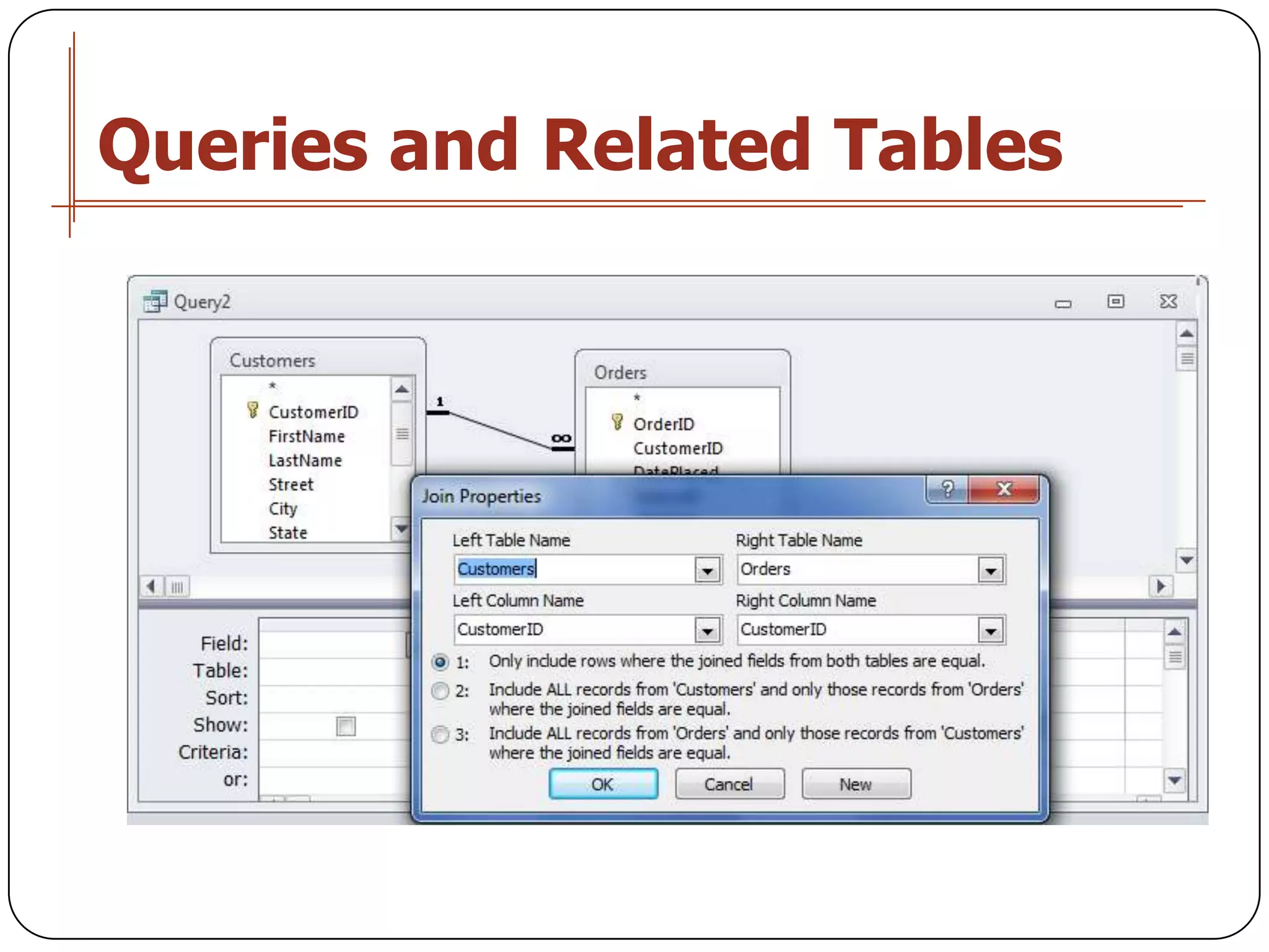 Queries and Related Tables
 