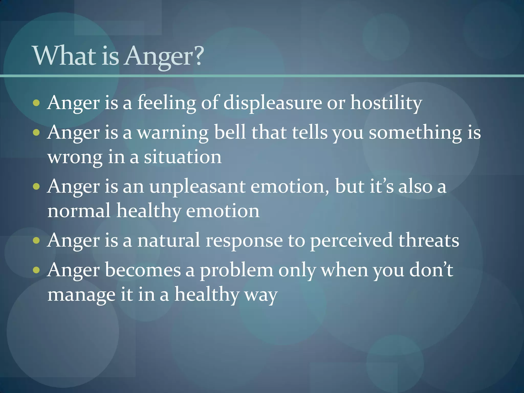 Problematic Anger Anger Management | PDF