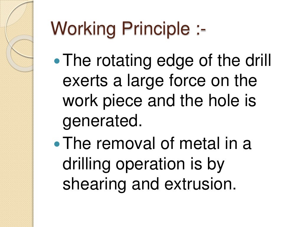 presentation on drilling ,reaming ,boring in detail..