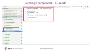 www.webstackacademy.com
Creating a component – CLI mode
 