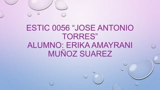 ESTIC 0056 “JOSE ANTONIO
TORRES”
ALUMNO: ERIKA AMAYRANI
MUÑOZ SUAREZ
 