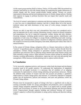 The IMPACT OF CLIMATE CHANGE ON GENDER | PDF