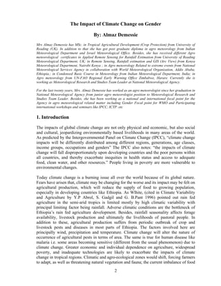 The IMPACT OF CLIMATE CHANGE ON GENDER | PDF