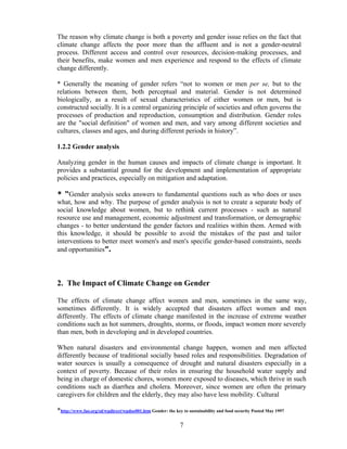 The IMPACT OF CLIMATE CHANGE ON GENDER | PDF