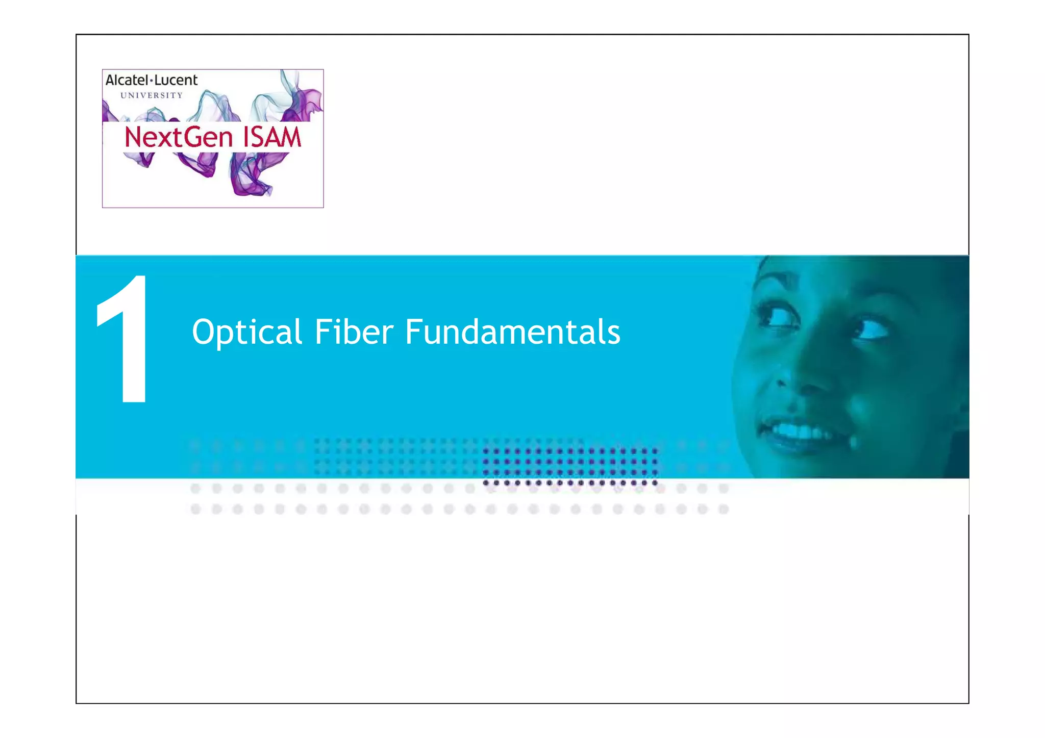 4
Optical Fiber Fundamentals
1
 