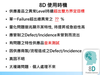 34
.
8D 使用時機
 