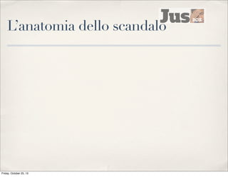 L’anatomia dello scandalo

Friday, October 25, 13

 