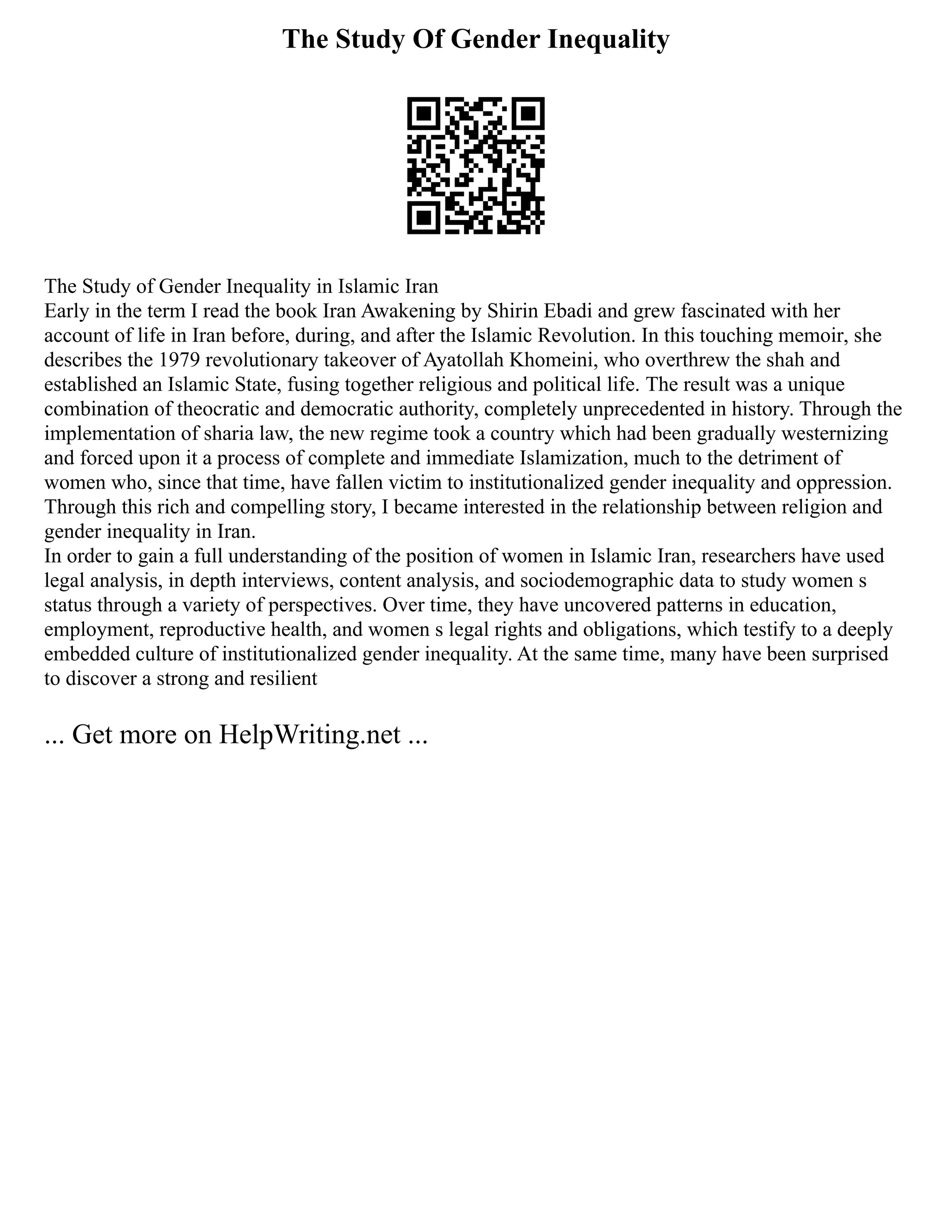 003 Writing Profile Essay Examples Example Topics | PDF