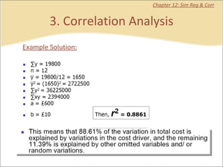 3. Correlation Analysis Chapter 12: Sim Reg & Corr Example Solution: 
