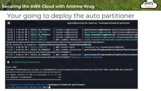 Your going to deploy the auto partitioner
 