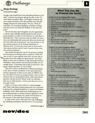 Newsletter writing and design sample