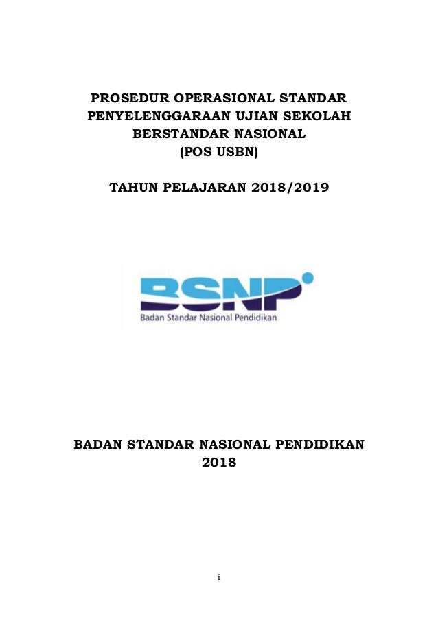 Pos Usbn 2018 2019